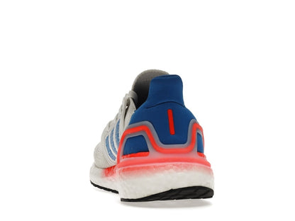 adidas Ultra Boost 20 White Glory Blue Solar Red