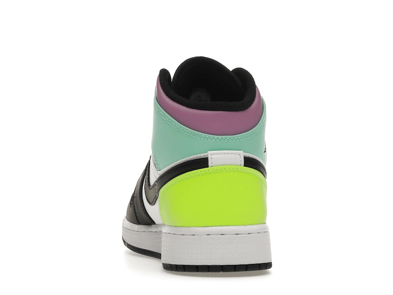 Jordan 1 Mid Pastel Black Toe (GS)