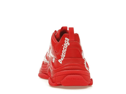 Balenciaga Triple S All Over Tomato Red White
