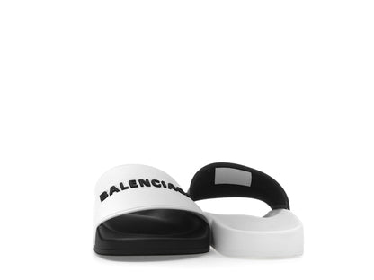 Balenciaga Pool Slides White Black (Women's)