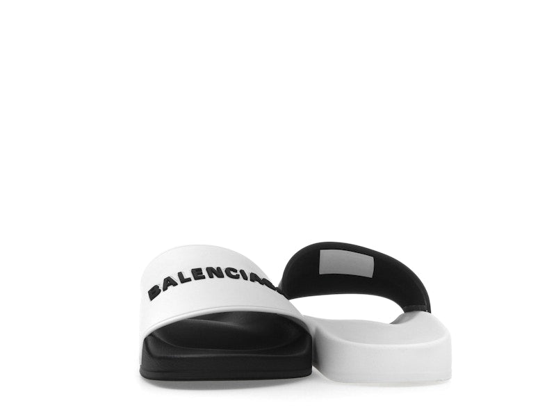 Balenciaga Pool Slides White Black (Women's)