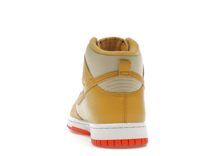 Nike Dunk High Wheat Gold Safety Orange