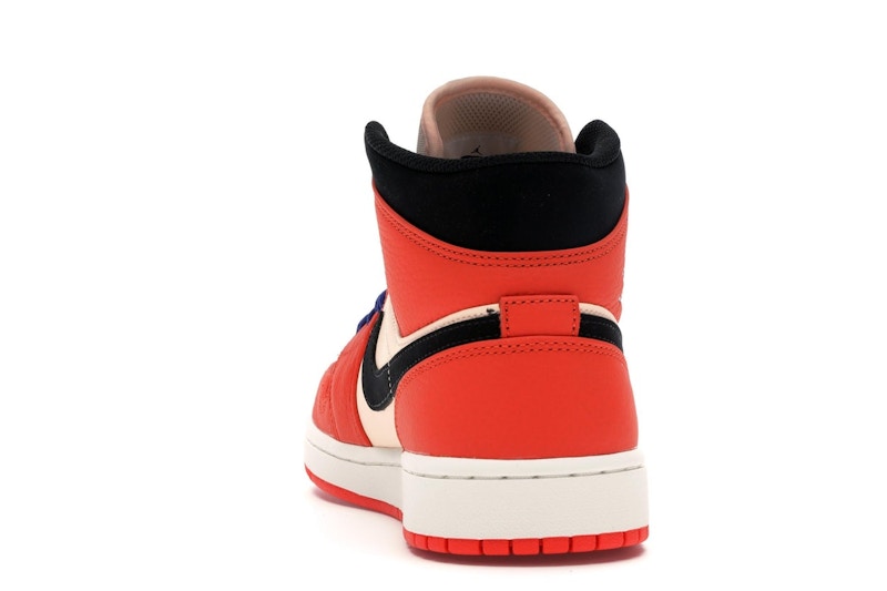 Jordan 1 Mid Team Orange Black