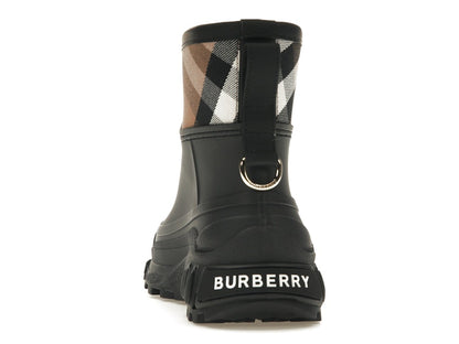 Burberry House Check Rain Boots Black Archive Beige (Women's)