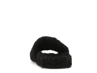 Balenciaga Furry Slide Black