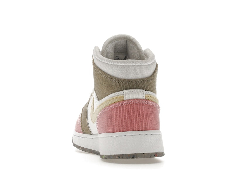 Jordan 1 Mid SE Pastel Vivid Green Grind (GS)
