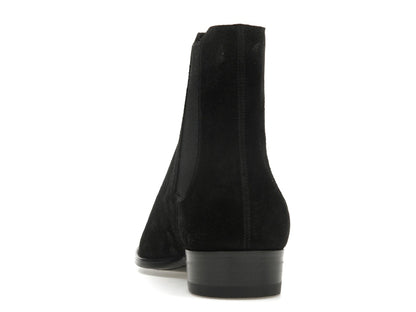 Saint Laurent Wyatt Chelsea Boot Black Suede
