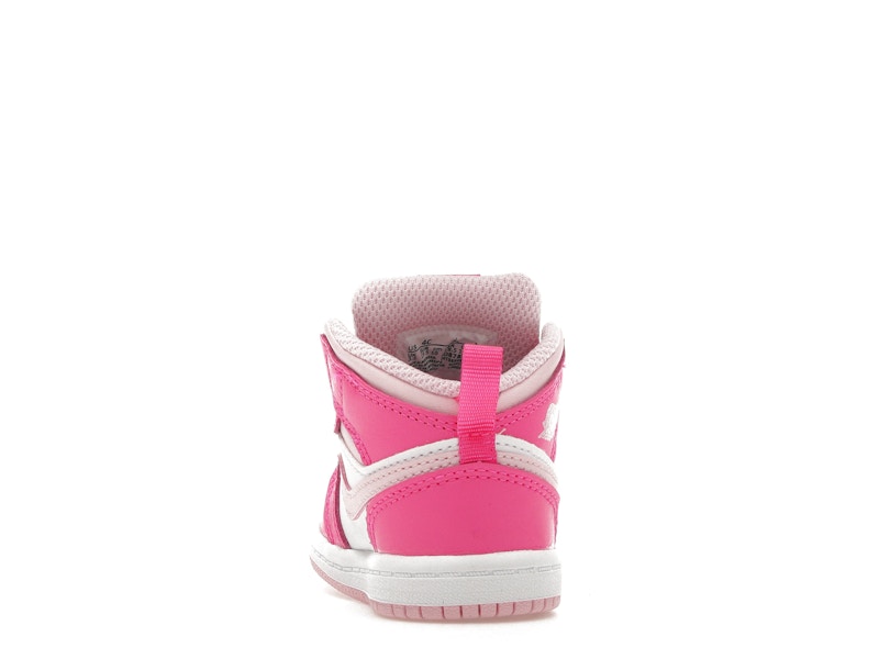 Jordan 1 Mid White Fierce Pink (TD)