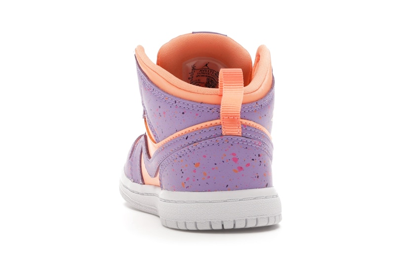 Jordan 1 Mid Paint Splatter Orange Purple (TD)