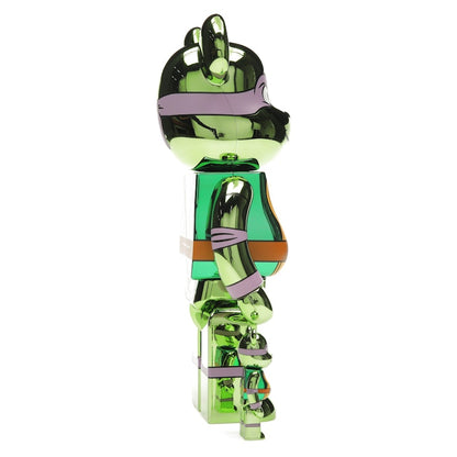 Bearbrick x Teenage Mutant Ninja Turtles Donatello 100% & 400% Set Chrome Ver.