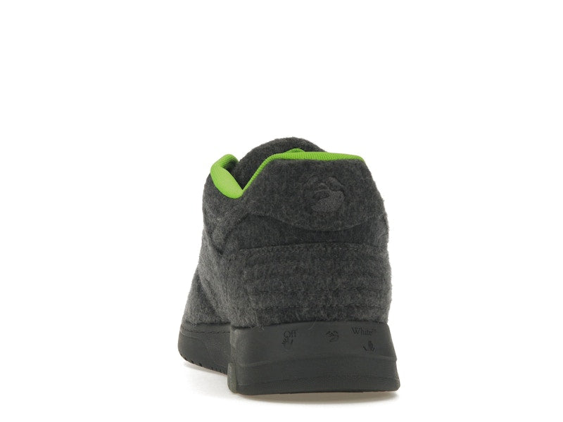 OFF-WHITE Out Of Office "OOO" Low Tops Grey Green Wool