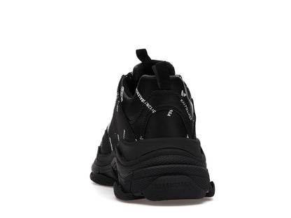 Balenciaga Triple S Allover Logo Black