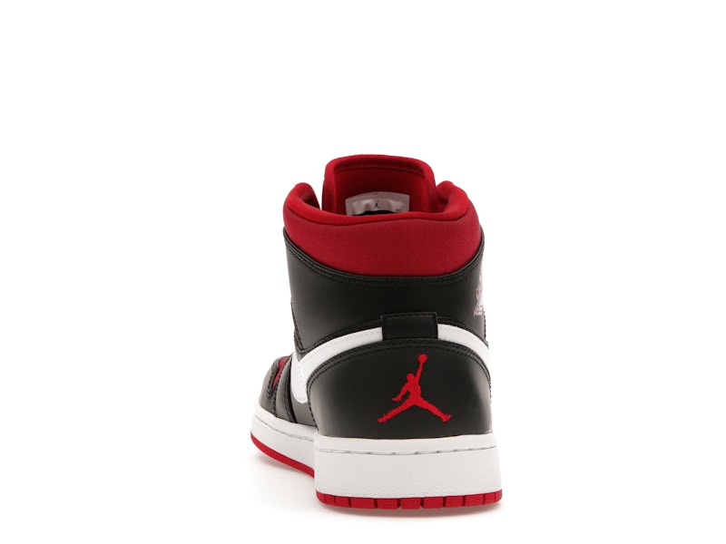 Jordan 1 Mid Black Gym Red White
