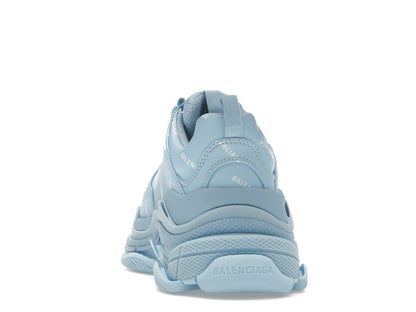 Balenciaga All Over Logo Triple S Blue Grey (Women's)