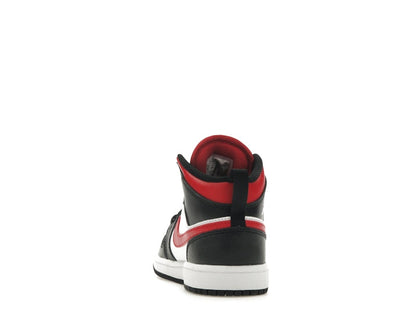 Jordan 1 Mid Black Fire Red (PS)