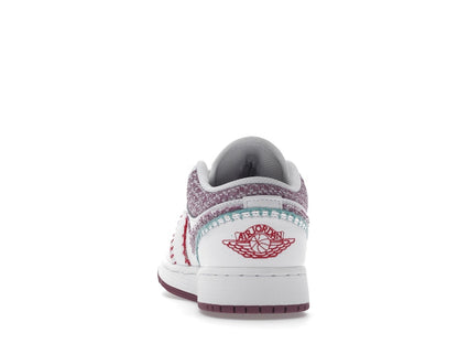 Jordan 1 Low White Light Bordeaux (GS)