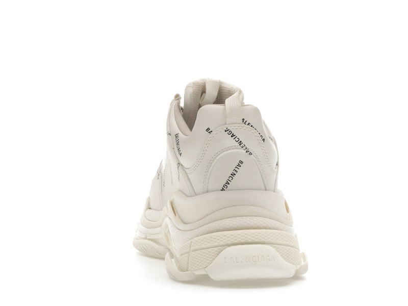 Balenciaga Triple S Allover Logo White
