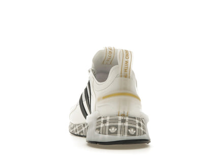 adidas NMD R1 V3 White Black Gold Tartan Trefoil