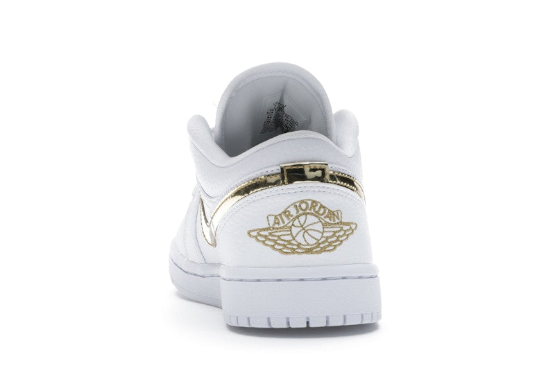 Jordan 1 Low White Metallic Gold (Women's)