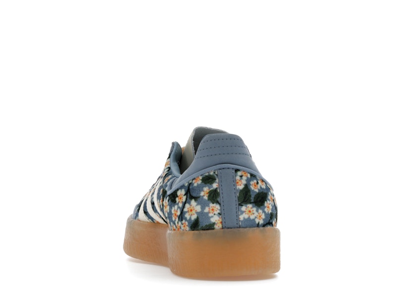 adidas Sambae Liberty London Floral Embroidery Blue Cream White (Women's)