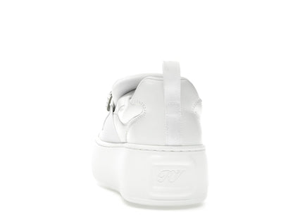 Roger Vivier Viv' Up White Crystal Buckle (Women's)