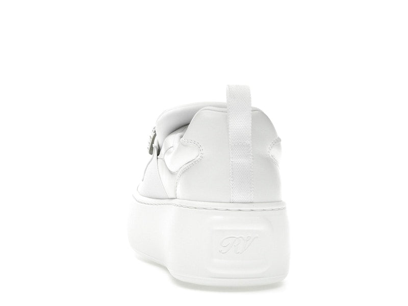 Roger Vivier Viv' Up White Crystal Buckle (Women's)