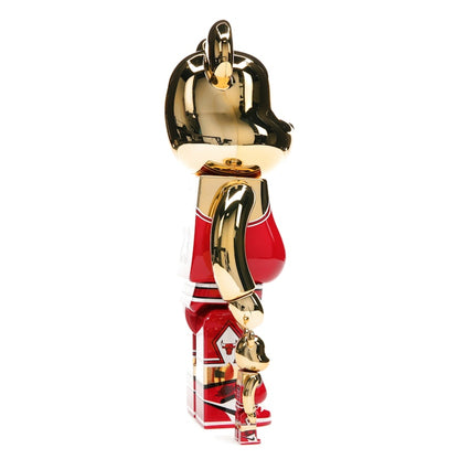 Bearbrick Michael Jordan 1985 Rookie Jersey 100% & 400% Set Gold Chrome