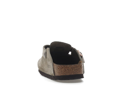 Birkenstock Boston Soft Footbed Suede Taupe (Narrow Fit)