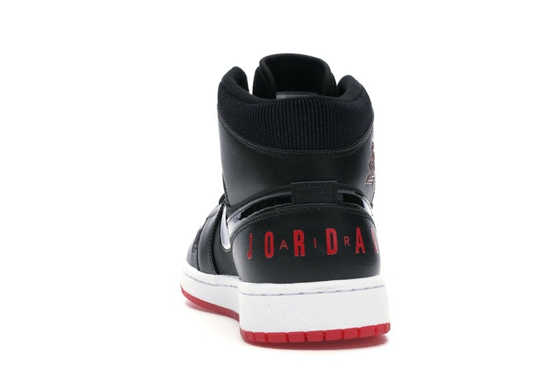 Jordan 1 Mid Black University Red