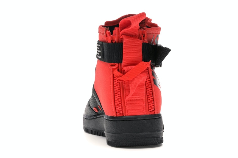 Nike SF Air Force 1 Mid Habanero Red Black