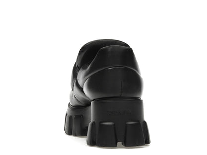 Prada Soft Padded 55mm Loafers Black Nappa Leather