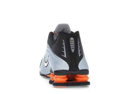 Nike Shox R4 Blue Tint Total Orange Black Metallic Silver (Women's)
