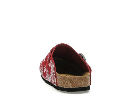 Bravest Studios Suede Paisley Clogs Burgundy