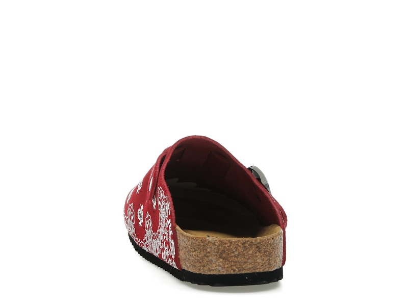 Bravest Studios Suede Paisley Clogs Burgundy