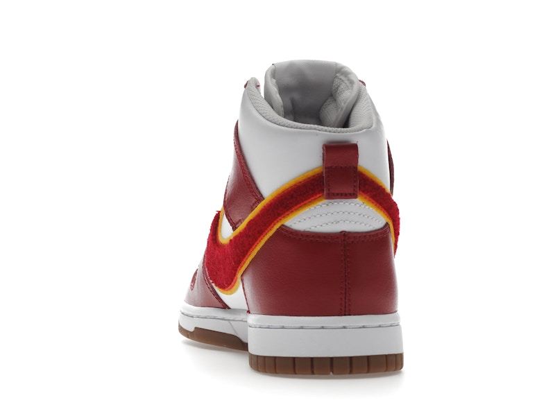 Nike Dunk High Chenille Swoosh White Gym Red