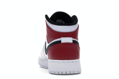 Jordan 1 Mid White Black Gym Red (GS)