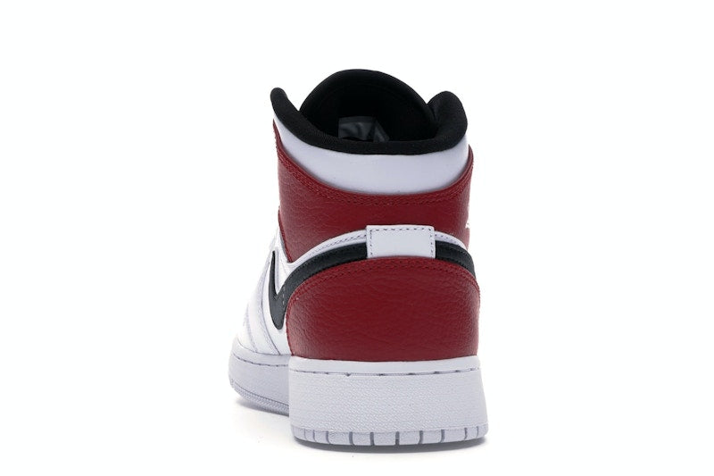Jordan 1 Mid White Black Gym Red (GS)