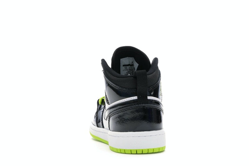 Jordan 1 Mid Black Cyber Mystic Green (PS)