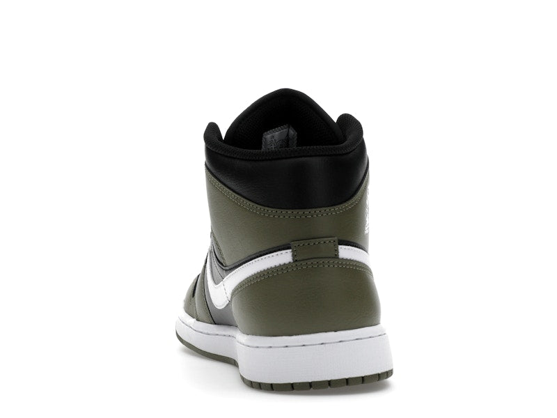 Jordan 1 Mid Black White Olive