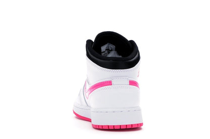 Jordan 1 Mid White Black Hyper Pink (GS)