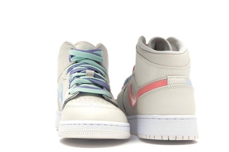 Jordan 1 Mid Multi-Color Swoosh Phantom (GS)