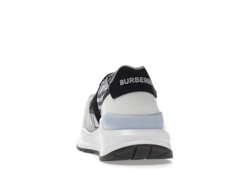 Burberry Ramsey Haymarket Check Print Light Blue White Black