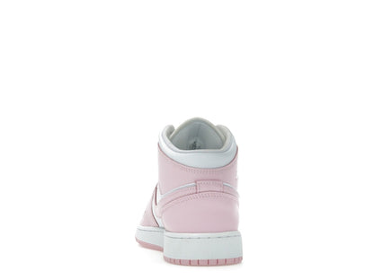 Jordan 1 Mid Pink Foam Fire Red (GS)