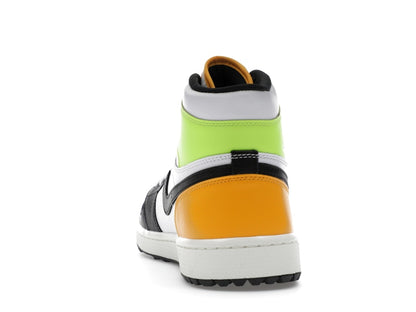Jordan 1 Retro High Golf White University Gold Volt Black