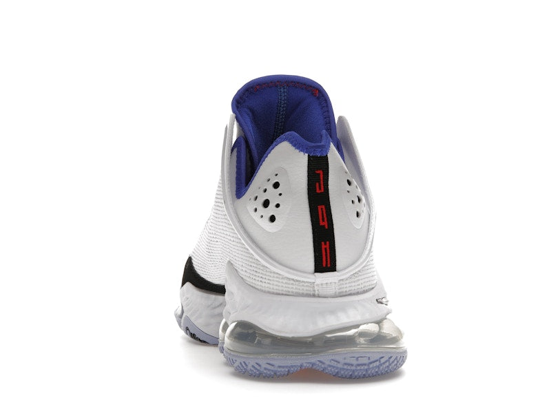 Nike LeBron 19 Low White Medium Blue Siren Red Black