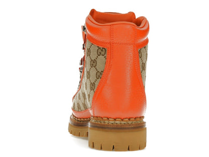 Gucci x The North Face Canvas Leather Boot Beige Orange (Women's)