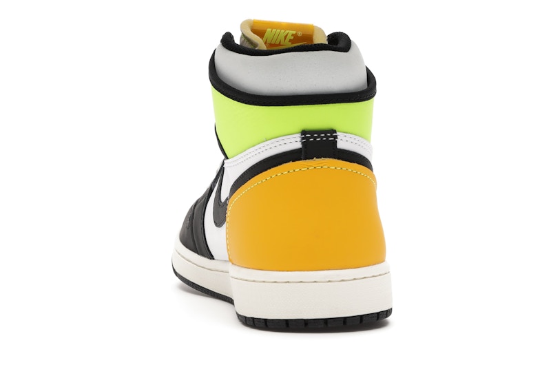 Jordan 1 Retro High White Black Volt University Gold