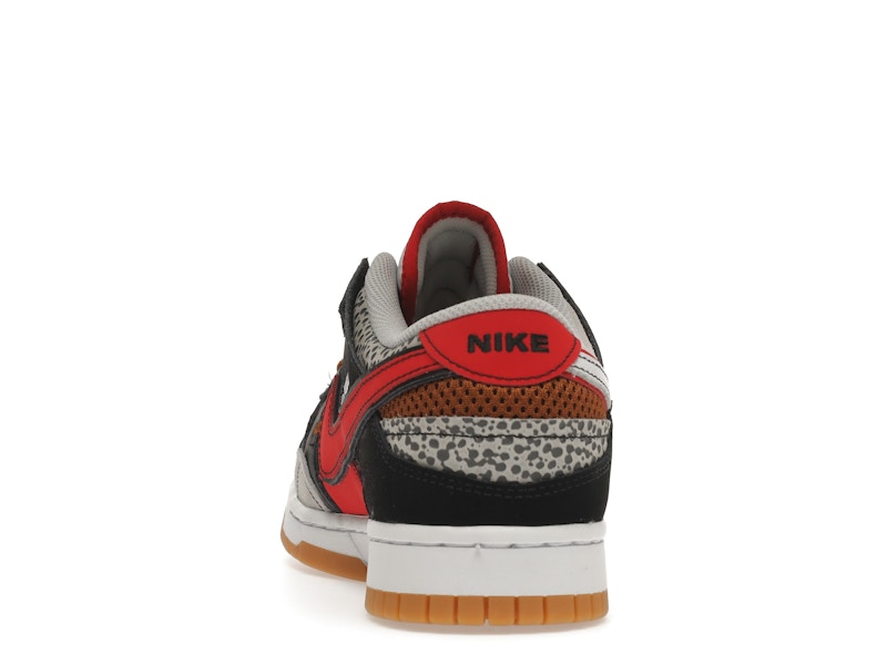 Nike Dunk Low Scrap Black Grey University Red