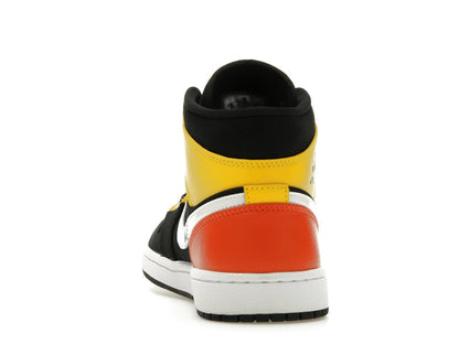 Jordan 1 Mid Black Amarillo Orange