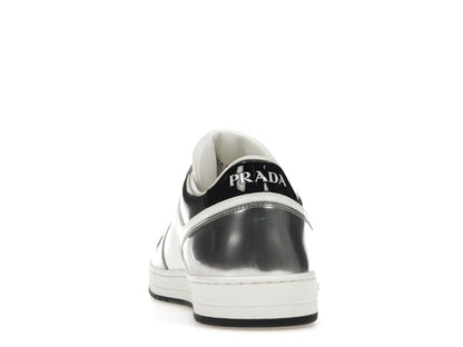 Prada Downtown Low Top Sneakers Leather White Silver